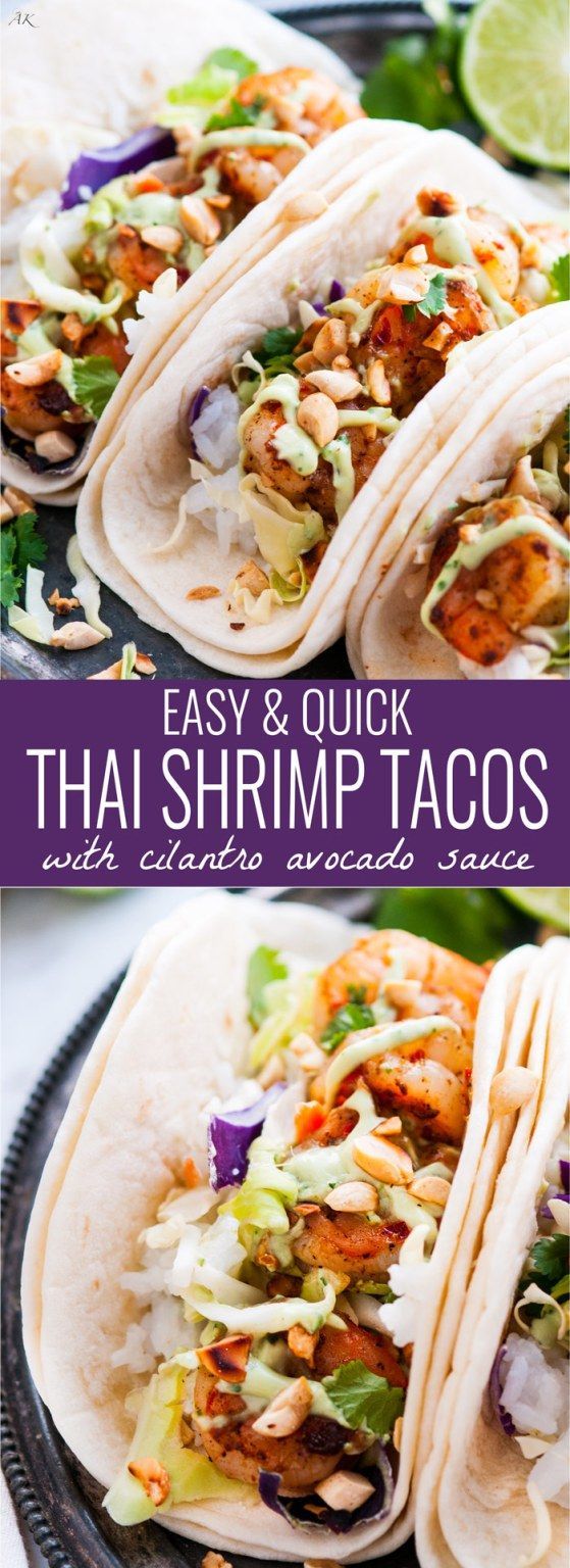 Thai Shrimp Tacos -   22 thai shrimp recipes
 ideas