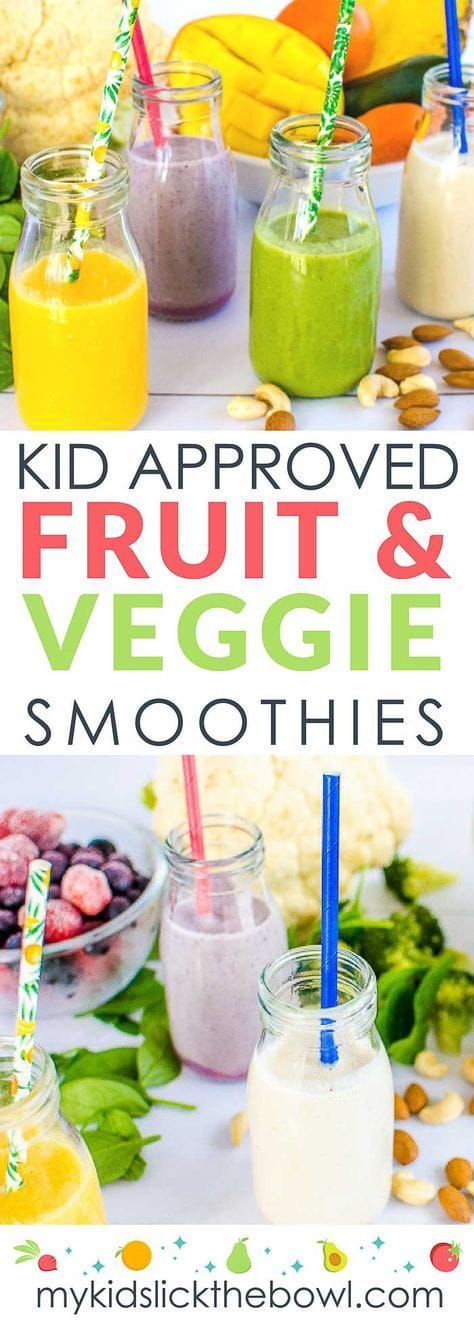 4 Fruit and Veggie Smoothie Combinations My Kids Will Drink -   22 vegetable recipes for picky eaters
 ideas