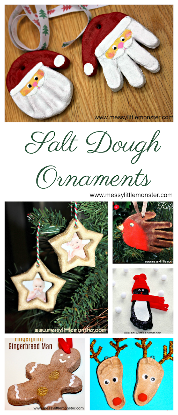 Christmas Salt Dough Ornaments for Kids -   23 crafts gifts dough ornaments
 ideas