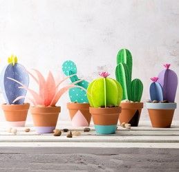 Dont' have a green thumb? Then a Paper Cactus Planter is perfect for you! Make these cute cactus shaped plants to add trend to your home decor. -   23 diy paper cactus
 ideas