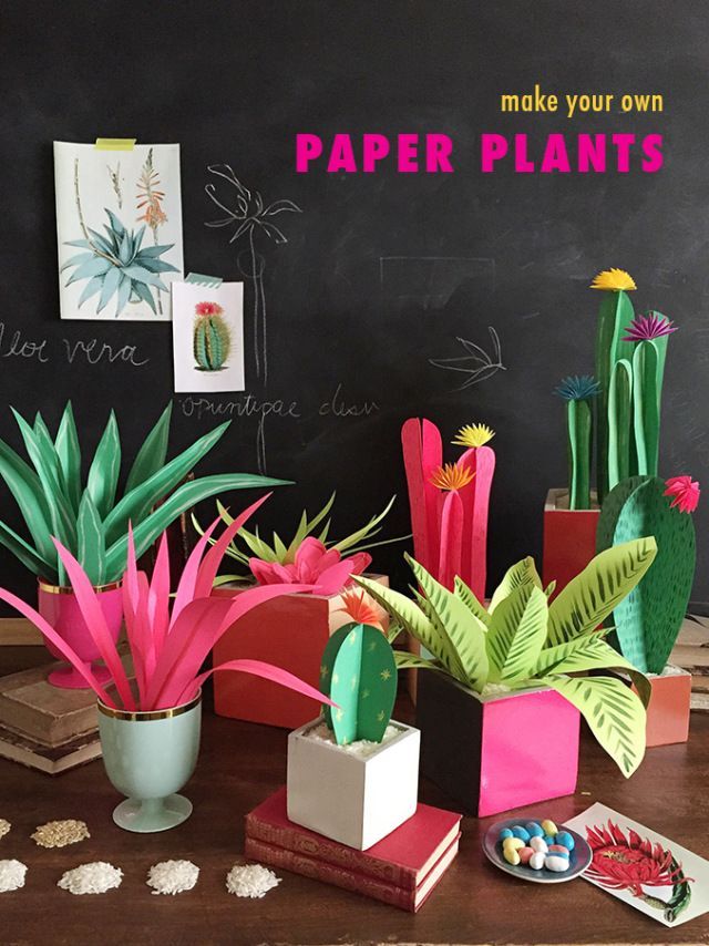 DIY Paper plants -   23 diy paper cactus
 ideas