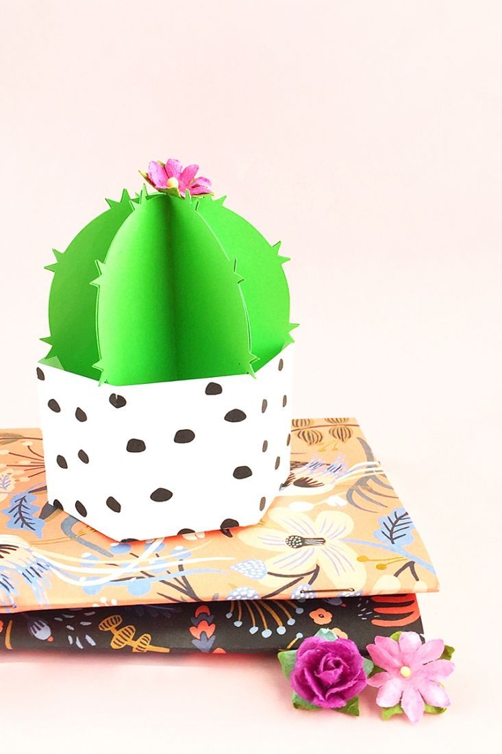 DIY Potted Paper Cactus -   23 diy paper cactus
 ideas
