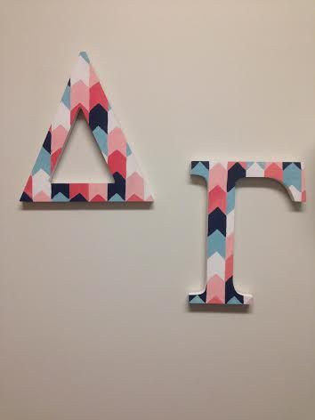 2 PAINTED SORORITY LETTERS Any 2 Greek letters 12 by ShopDesmond -   23 greek letter crafts
 ideas