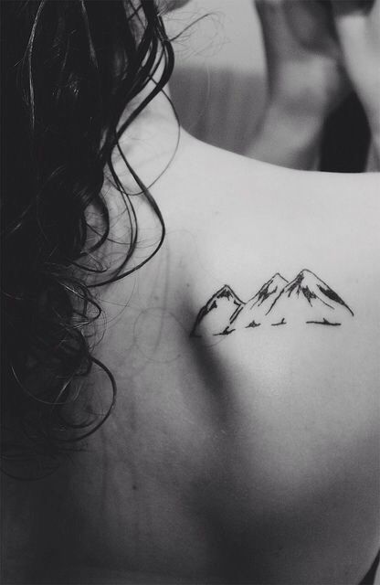 20 Small Tattoos With Big Meanings -   23 mountain hip tattoo
 ideas