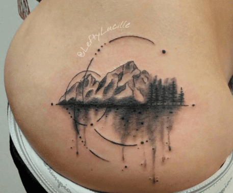 50 Hip Tattoos So Stunning We Can't Help but Stare -   23 mountain hip tattoo
 ideas