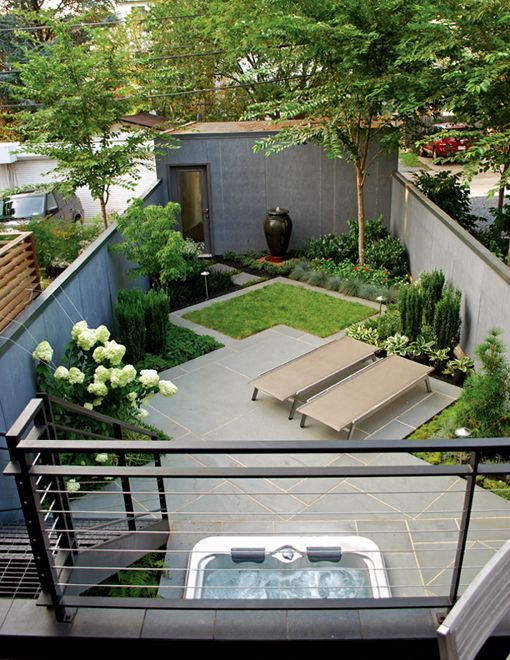 I would love to have my stairs from the deck empty into this for a quiet and private place to hang out. -   23 small garden bbq
 ideas