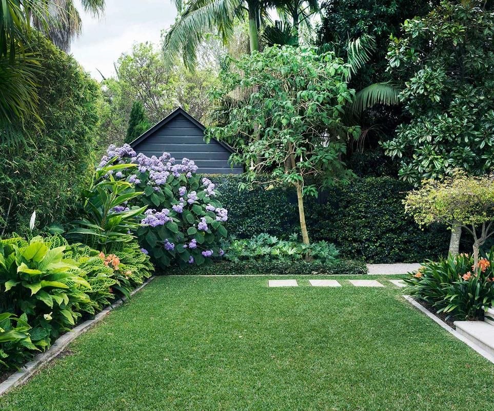 A backyard garden designed for outdoor living -   23 small garden lawn
 ideas