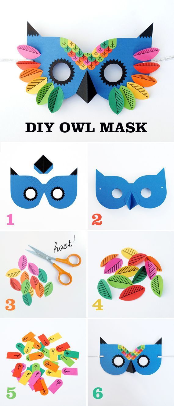 Paper Owl Mask -   24 arts and caft
 ideas