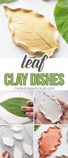 Leaf Clay Dish -   24 arts and caft
 ideas