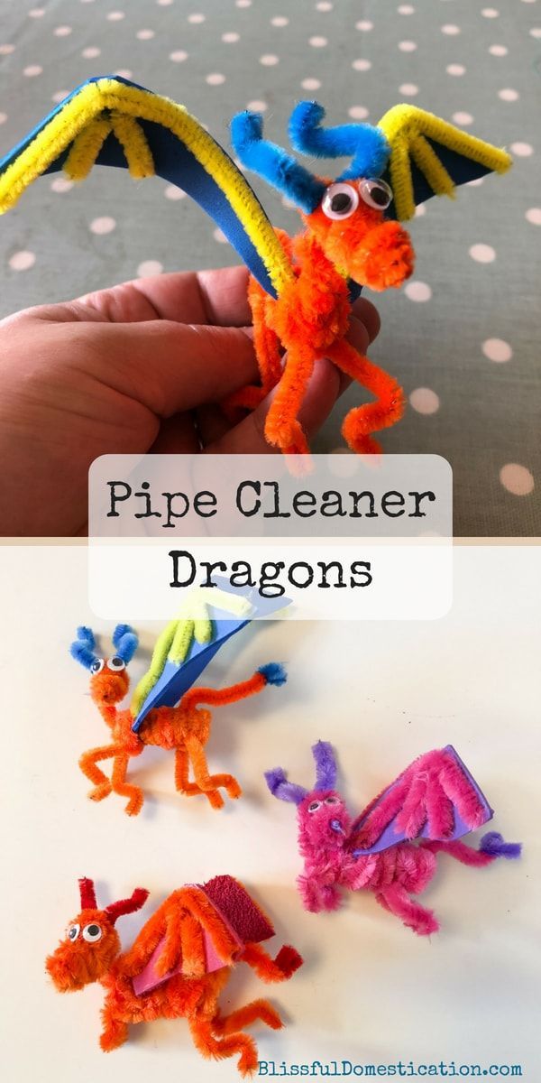 How to Make a Pipe Cleaner Dragon -   24 arts and caft
 ideas