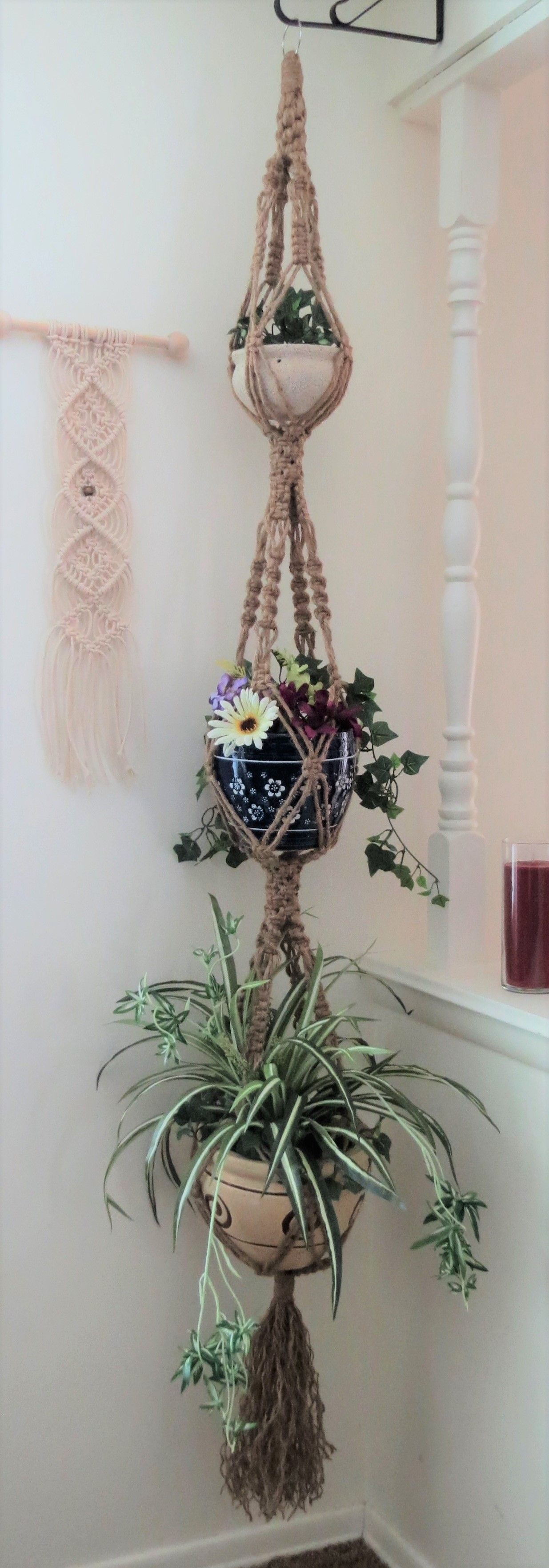 Boho Living Room Decor - Hippie Boho Decor - Living Room Plant - Jute Plant Hanger - Living Room Home Decor - Macrame Decor - Boho Macrame -   24 boho home decor
 ideas