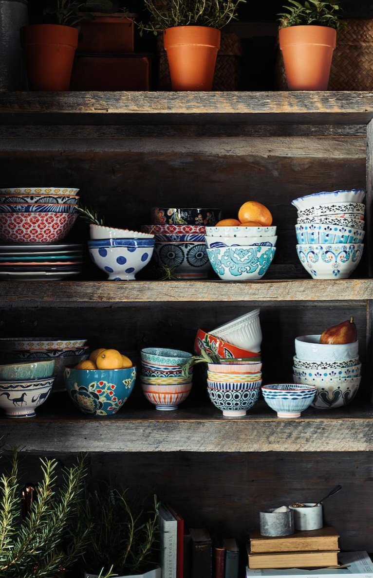 Mismatched Anthropologie saucers, mugs and dessert plates. Not your Grandmother's china. #fairfieldgrantswishes -   24 boho home decor
 ideas