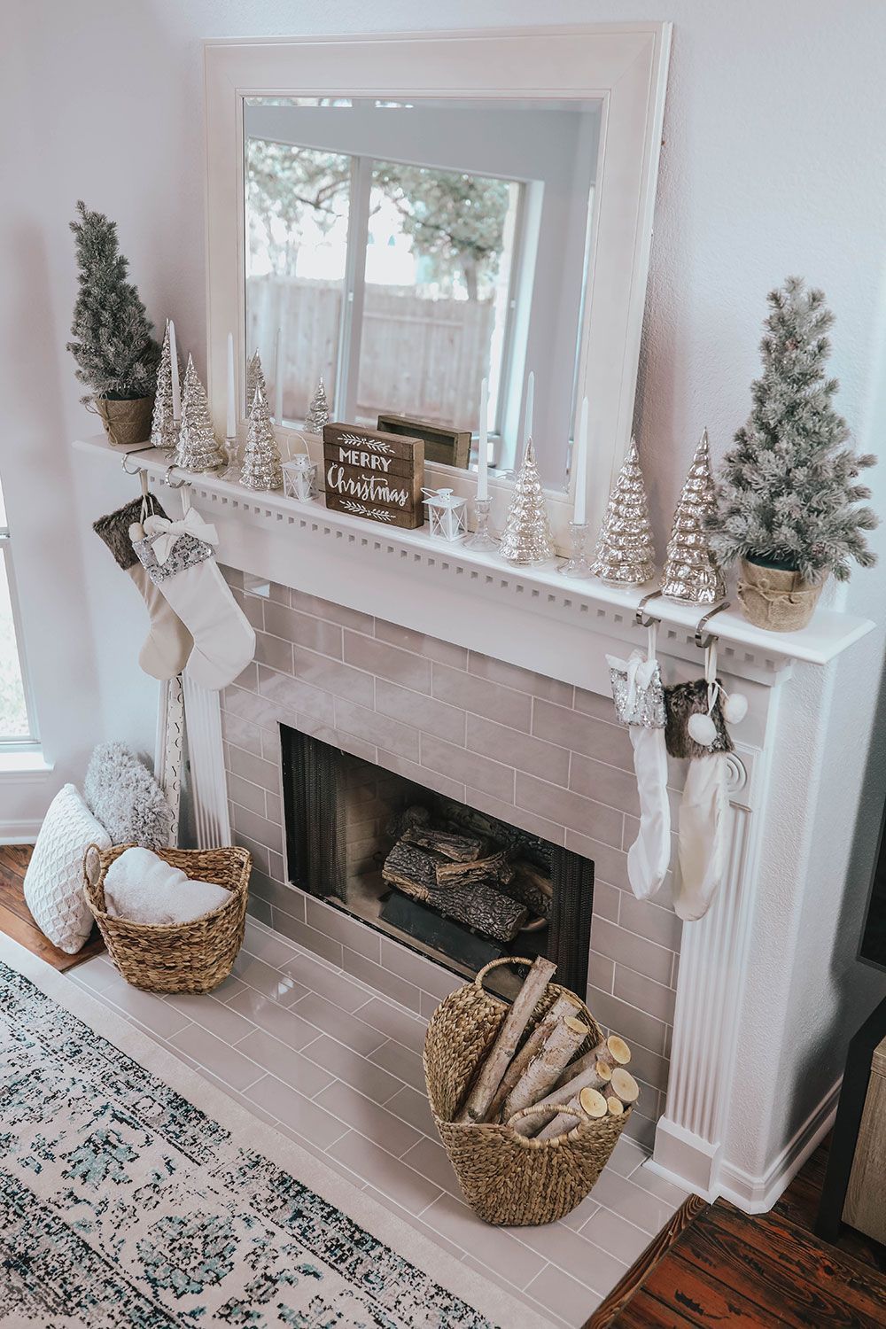 My Christmas Mantle Decor & New Fireplace -   24 chic winter decor
 ideas