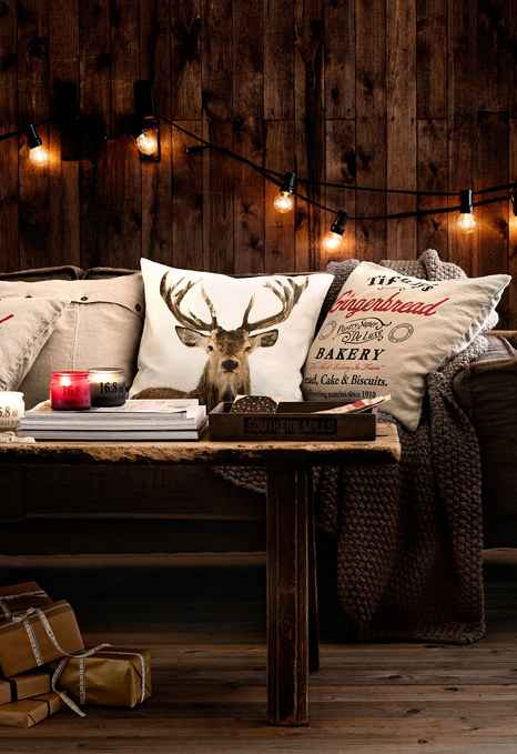 Scandinavian Christmas decor  / deer Pillow cases -   24 chic winter decor
 ideas