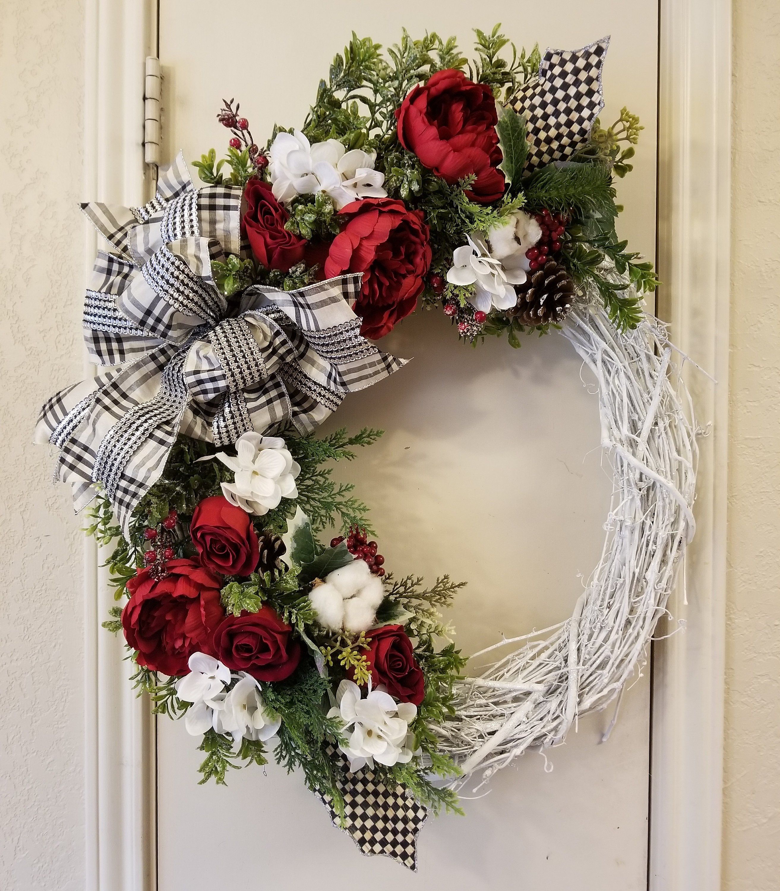 Winter Wreath, Valentines Wreath, Everyday Winter Wreath, Grapevine Wreath, Valentine Decor, Winter Decor,Valentine's Day,Shabby Chic Wreath -   24 chic winter decor
 ideas