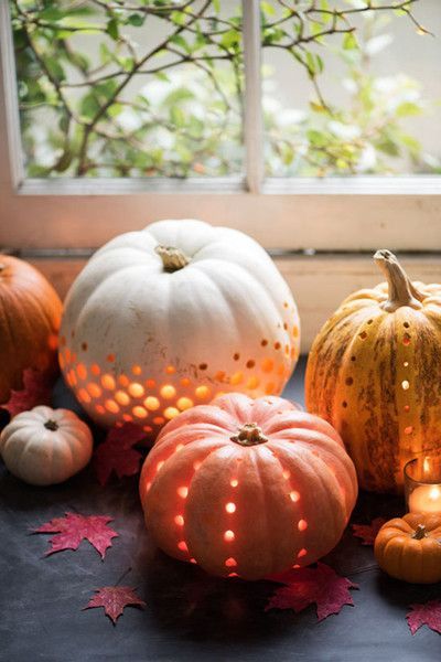 Classy Pumpkin Lanterns -   24 classy fall decor
 ideas