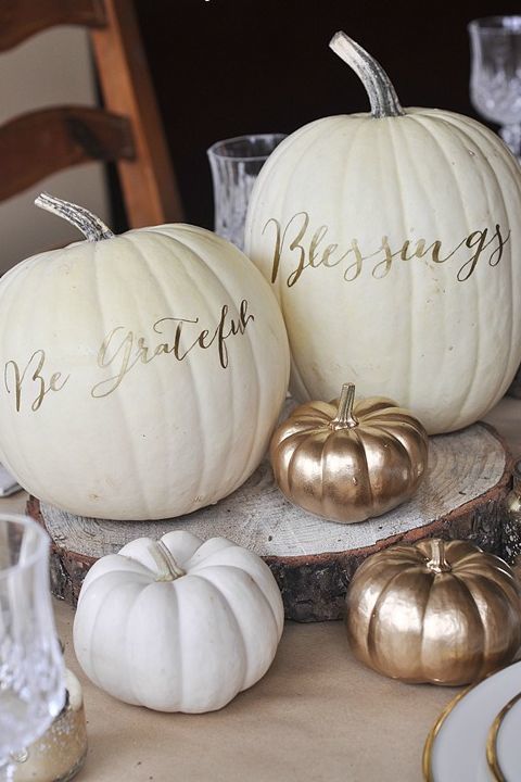 75 Super Creative Pumpkin Decorating Ideas to Try This Autumn -   24 classy fall decor
 ideas