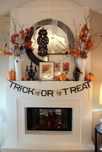 halloween, halloween decor, halloween mantels -   24 classy fall decor
 ideas