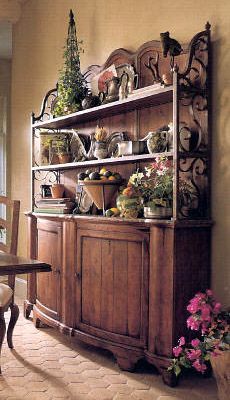 Beautiful Country French Cabinet/Hutch  | French Country Style -   24 country style accessories
 ideas