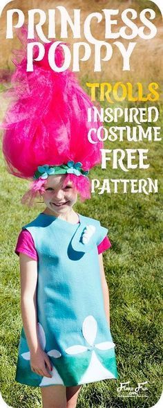 Princess Poppy Costume DIY (Free Pattern) -   24 diy costume princess
 ideas