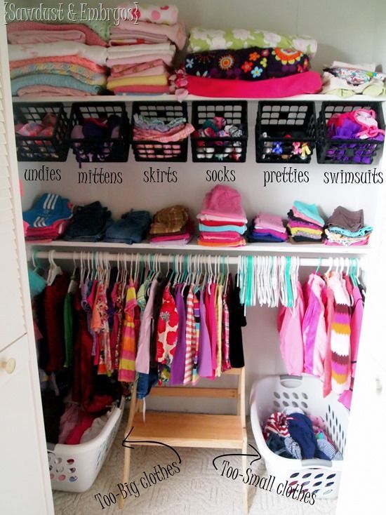 20+ Genius Tips for Your Most Organized Closet Ever -   24 diy kids storage
 ideas
