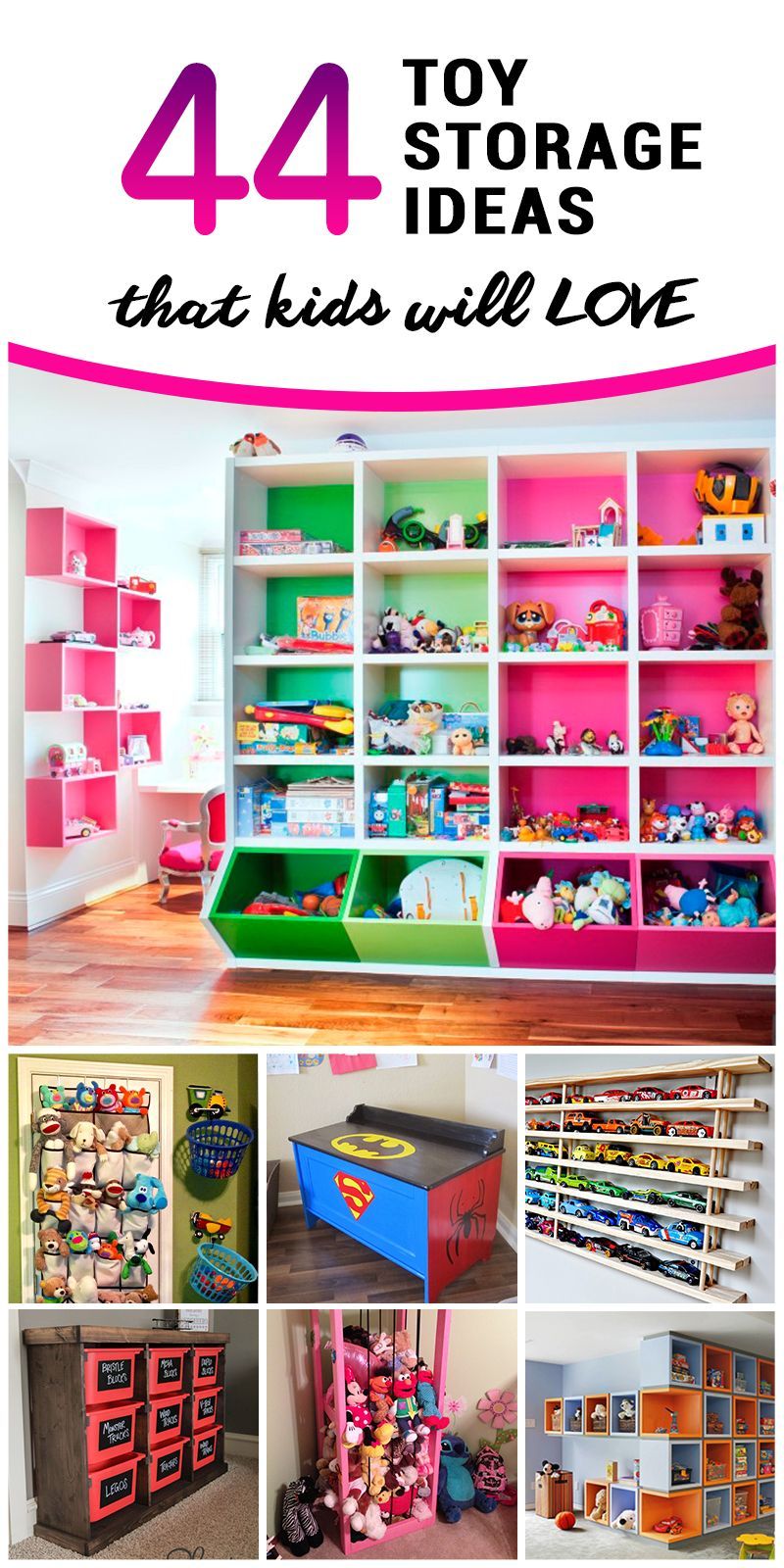 44 Best Toy Storage Ideas that Kids Will Love -   24 diy kids storage
 ideas