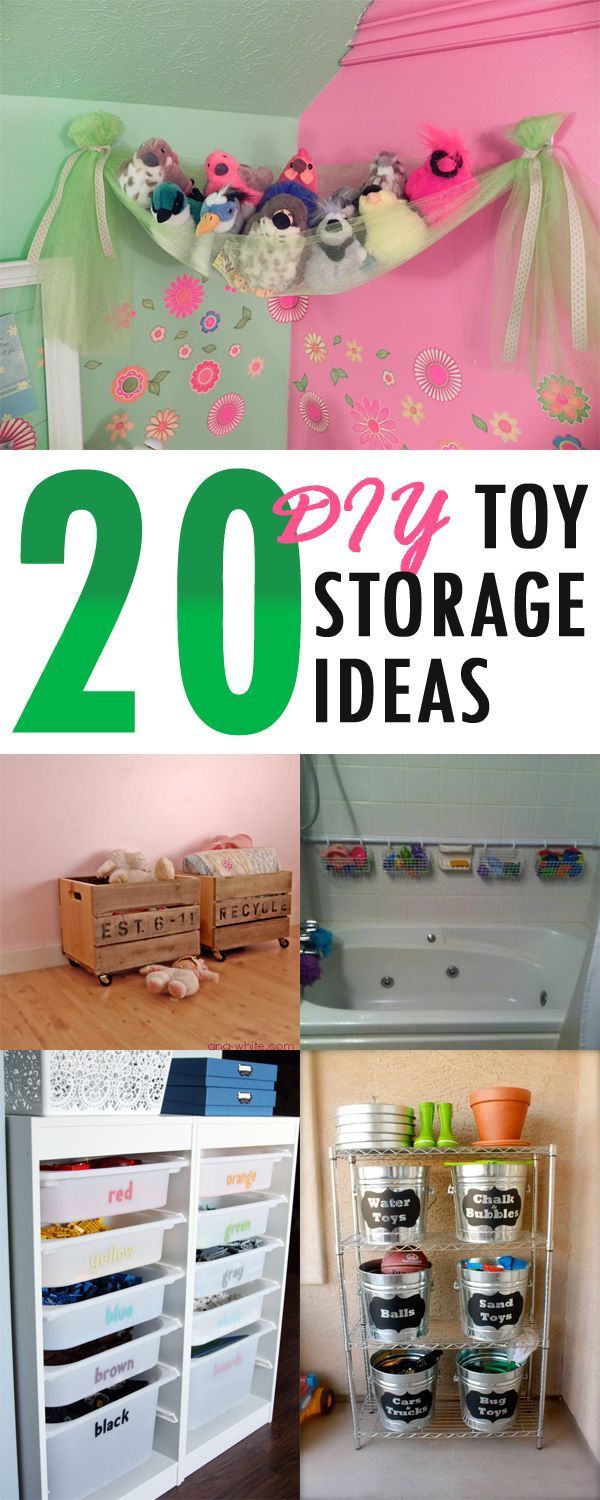 20 Simple and Affordable DIY Toy Storage Ideas -   24 diy kids storage
 ideas