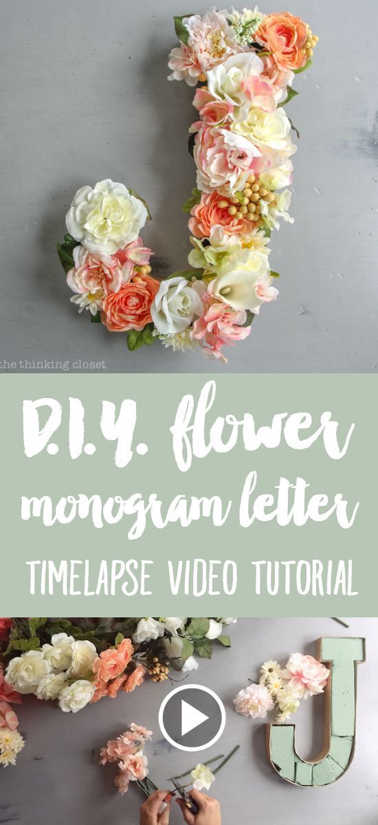 DIY Flower Monogram Letter: Timelapse Video Tutorial -   24 garden party birthday
 ideas