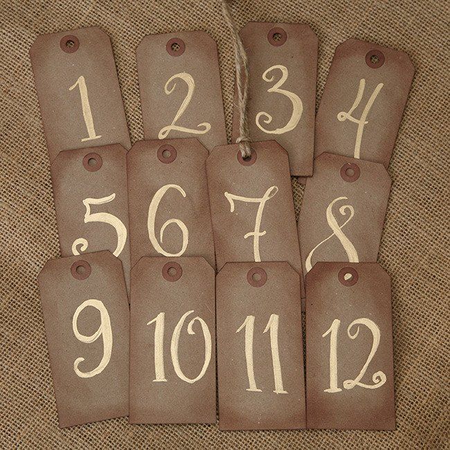 Handlettered Aged Gold Table Numbers -   24 homemade crafts table
 ideas
