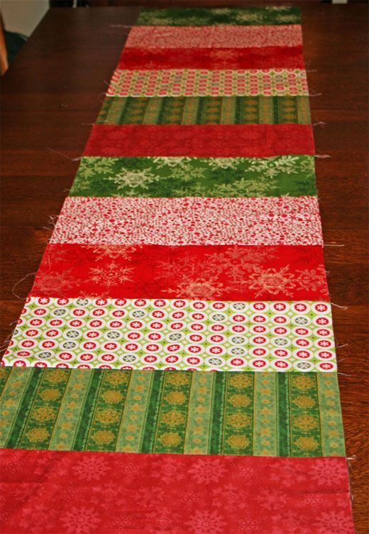 Christmas And Winter Table Runner Tutorial -   24 homemade crafts table
 ideas