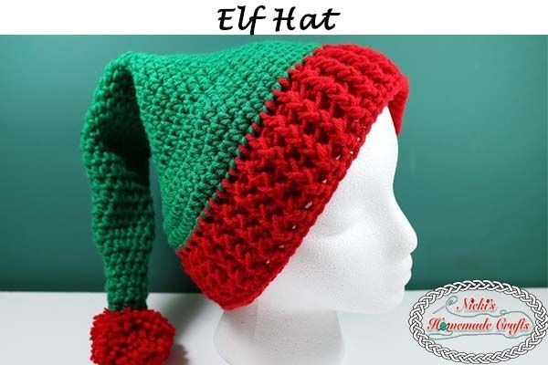 Elf Hat with Pom-Pom - Free Crochet Pattern -   24 homemade crafts table
 ideas