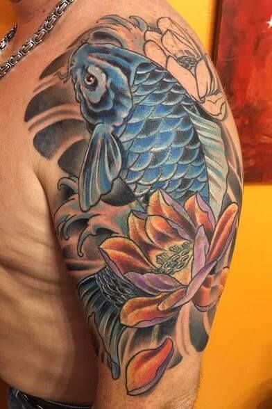 Image result for koi fish tattoo with lotus flowers -   24 koi lotus tattoo
 ideas