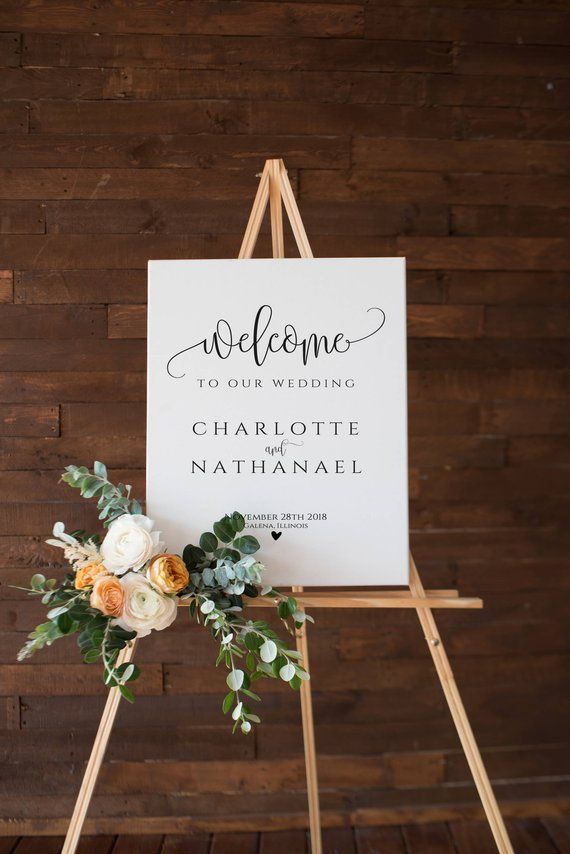 Printable Wedding Welcome Sign, Welcome to our Wedding Poster, Instant Download PDF, WLP-ELE 419 -   24 minimalist wedding decor
 ideas