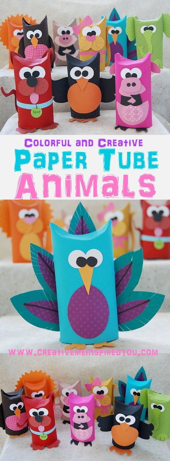 Toilet Tube Animals -   24 recycled crafts toilet
 ideas