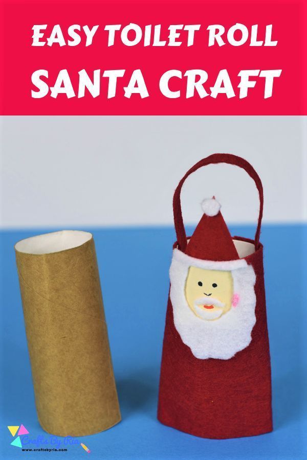 Toilet Roll Santa Christmas ornament for kids -   24 recycled crafts toilet
 ideas
