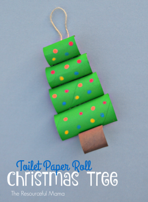 Toilet Paper Roll Christmas Tree Craft -   24 recycled crafts toilet
 ideas