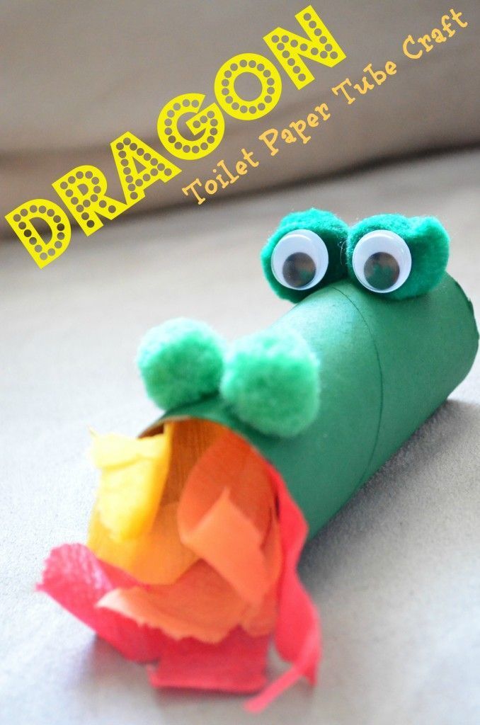 Dragon Toilet Paper Tube Kids Craft - Chinese Lunar New Year -   24 recycled crafts toilet
 ideas