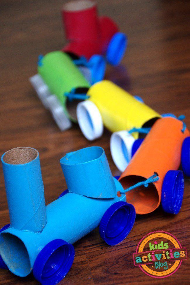 Toilet Paper Roll Train Craft -   24 recycled crafts toilet
 ideas