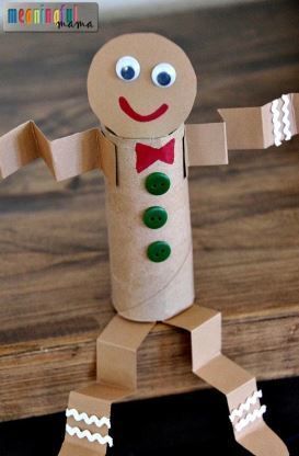 Gingerbread Man Toilet Paper Roll Craft -   24 recycled crafts toilet
 ideas