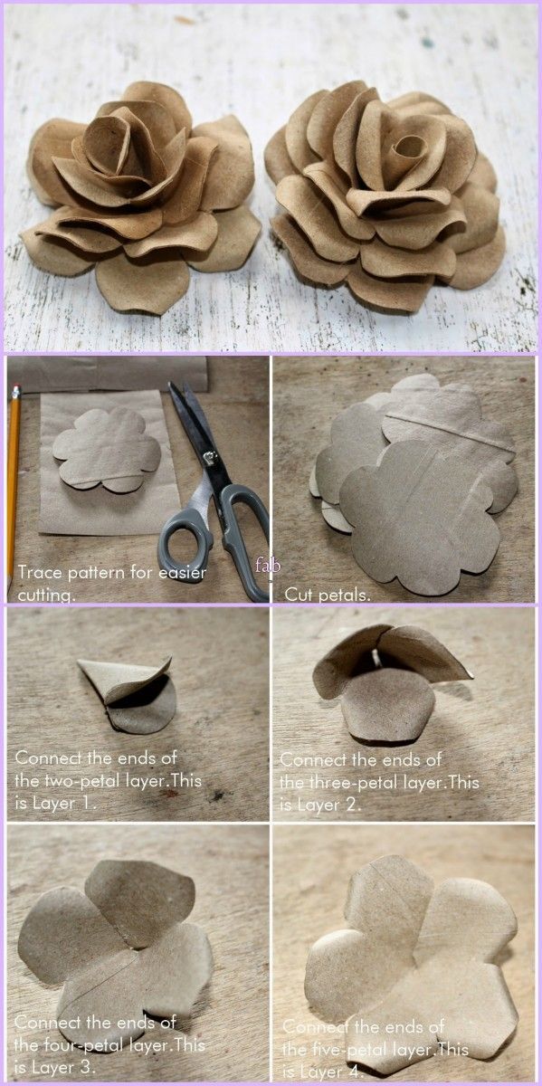 DIY Toilet Paper Roll Rose Flower Tutorial -   24 recycled crafts toilet
 ideas
