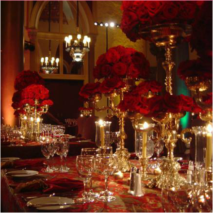 Red and gold tablescape -   24 red gold decor
 ideas