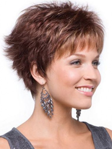 Tempting Auburn Boycuts Wavy Short Wigs -   24 short style brown
 ideas