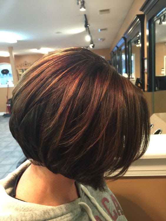 Brown/red highlights bob -   24 short style brown
 ideas