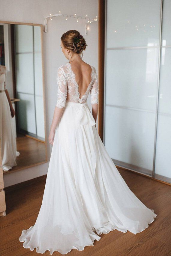 A line wedding dress, A-line style, simple wedding dress, Simple style, romantic dress, Romantic bridal gown, elegant wedding -   24 simple style wedding
 ideas