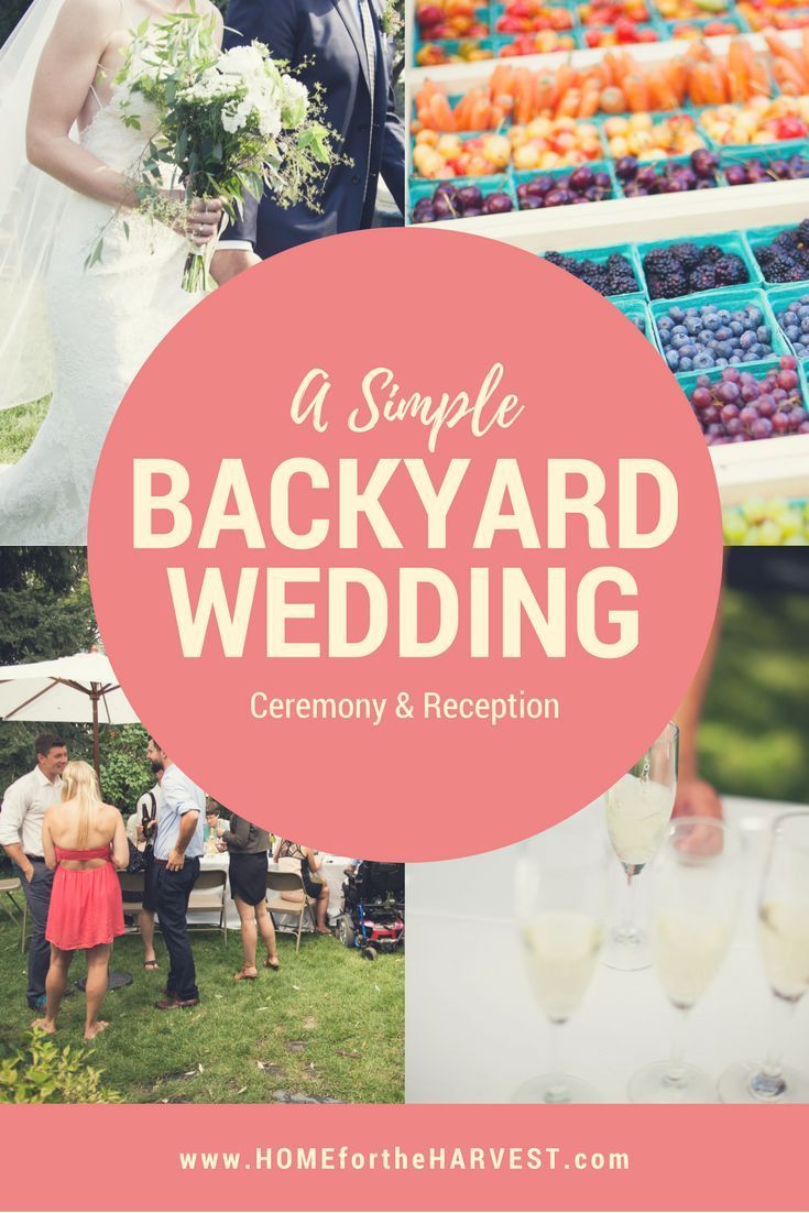 A Real Backyard Wedding Ceremony and Reception -   24 simple style wedding
 ideas