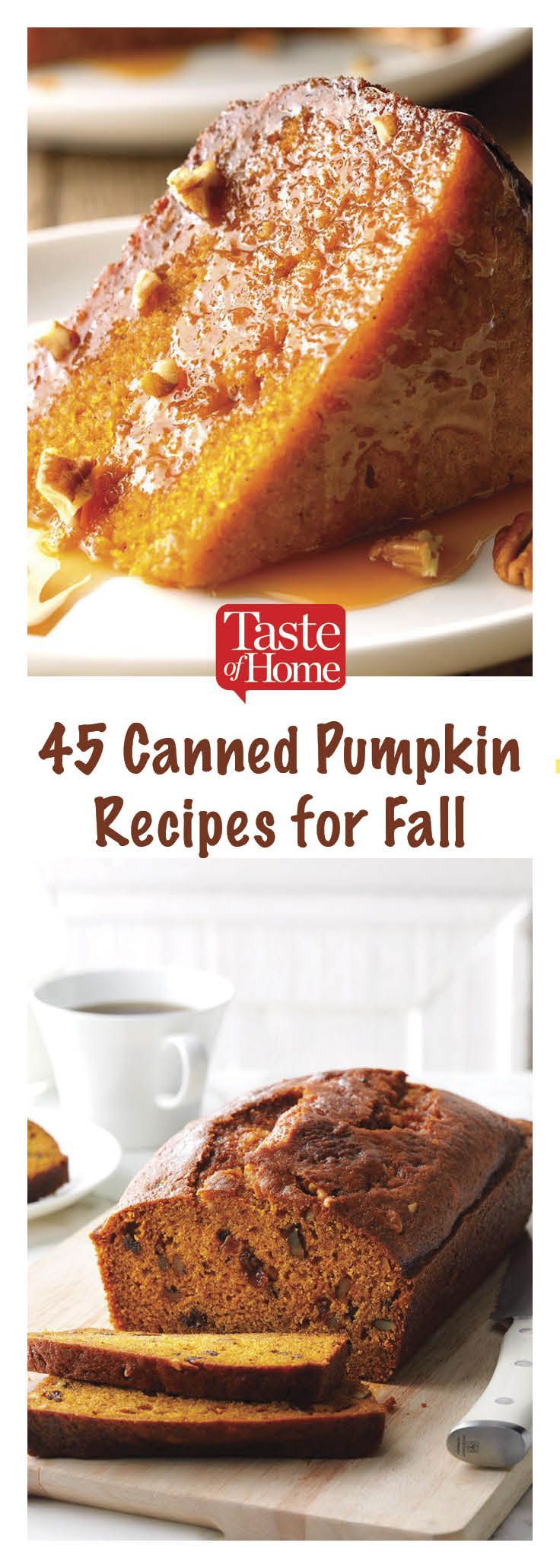 45 Fall Recipes That Use Canned Pumpkin -   24 sweet pumpkin recipes
 ideas