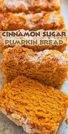 Cinnamon Sugar Pumpkin Bread -   24 sweet pumpkin recipes
 ideas