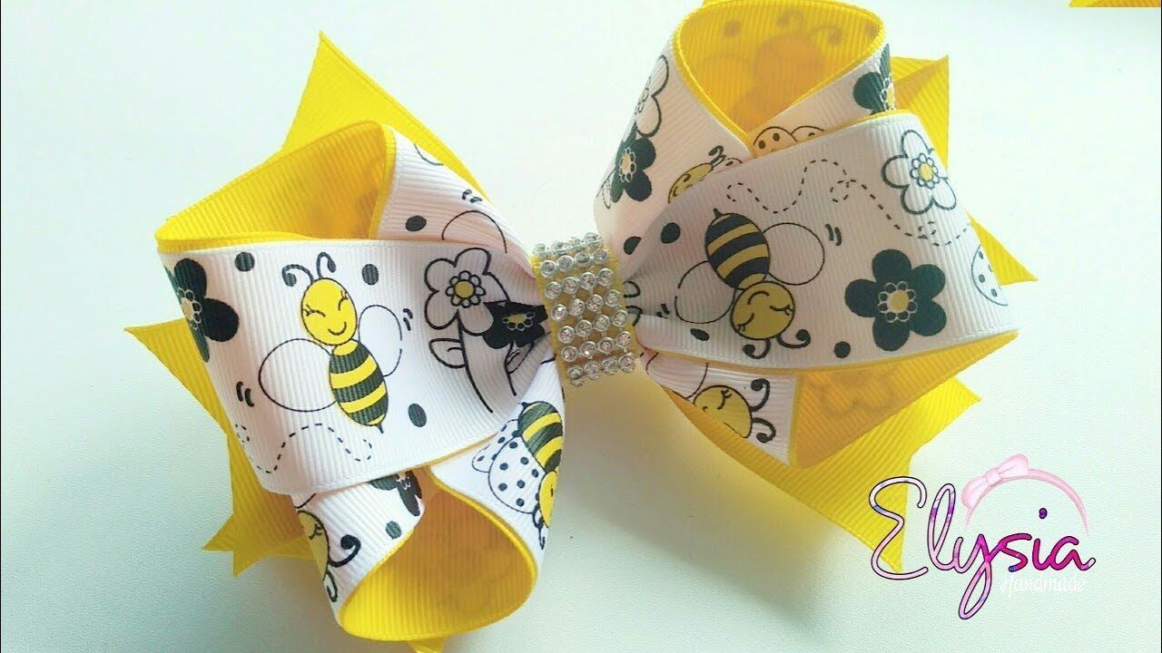 Bee Printed Ribbon Bow Tutorial рџЋЂ DIY by Elysia Handmade -   24 tutoriales de manualidades diy ideas
