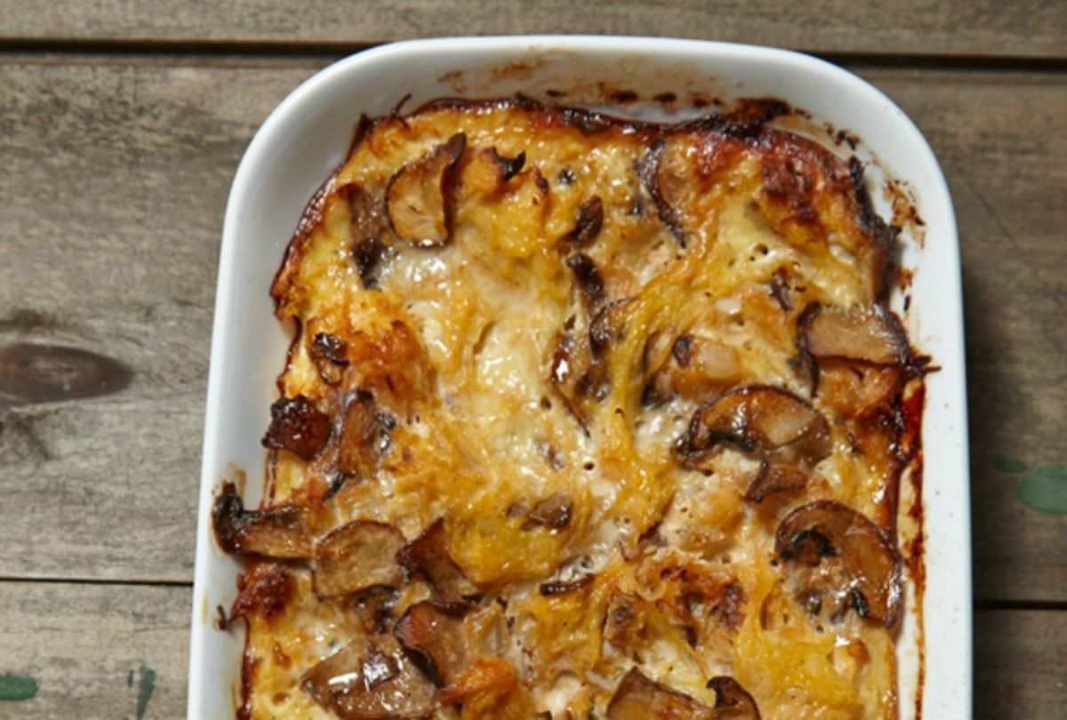 Caramelized Onion Spaghetti Squash Casserole -   24 whole 30 vegetarian
 ideas