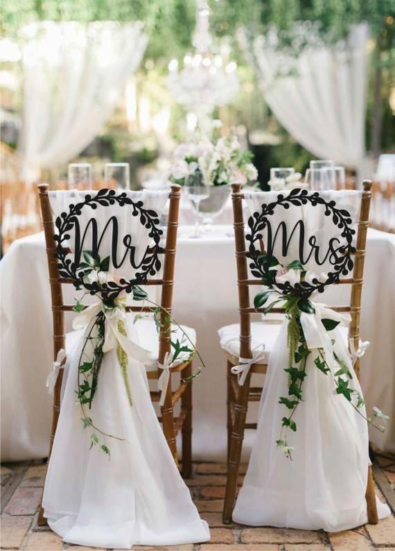 Wedding chair signs Mr and Mrs wedding signs Chair signs Wooden signs Chair Signs Set Wedding Sign Mr and Mrs Sign Bride Groom Signs -   25 3 day wedding
 ideas